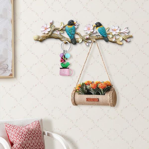 

hooks & rails american style door key hook creative resin coat porch wall decor bird for hanging personality retro holder