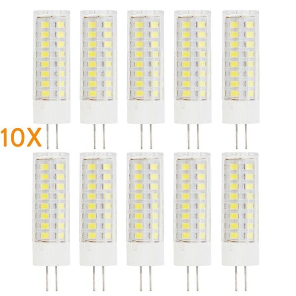 

bulbs 10pcs/lot bright led corn bulb ceramic lamp 2835 smd g4 g9 e14 5w 6w 9w lights 220v replace 60w halogen chandelier light