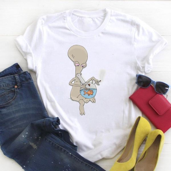 

women cartoon cute funny style fashion print summer t tee ladies female shirt clothes tshirt womens graphic t-shirt, White