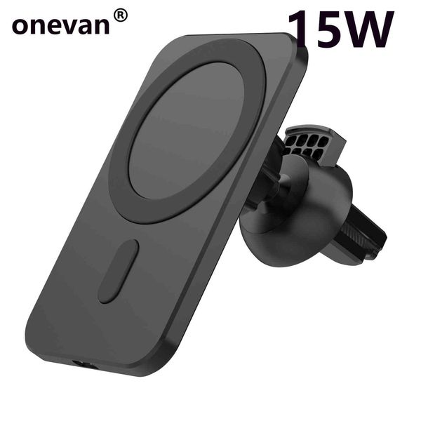 

15w strong magnetic mount stand for iphone 12 promax 12mini 12pro magsaf wireless charger car phone holder