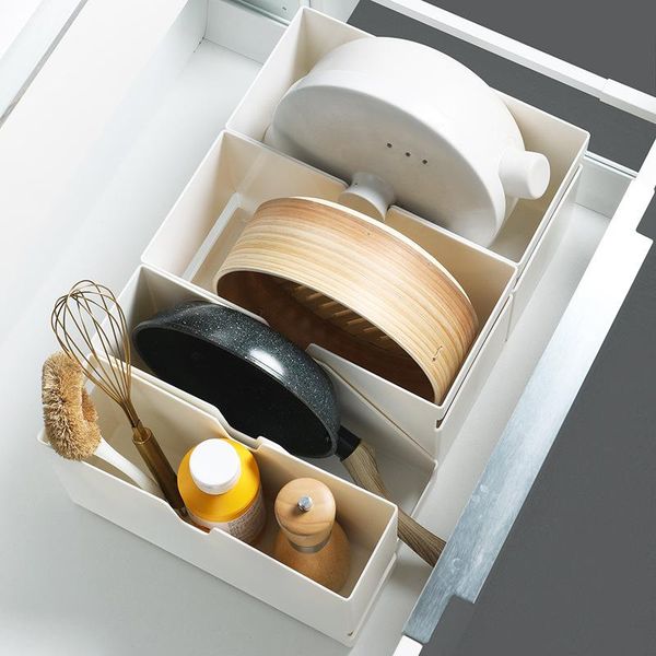 

storage bottles & jars portable plastic containers office desk divided kitchen organizer container organizadores box ac50cn