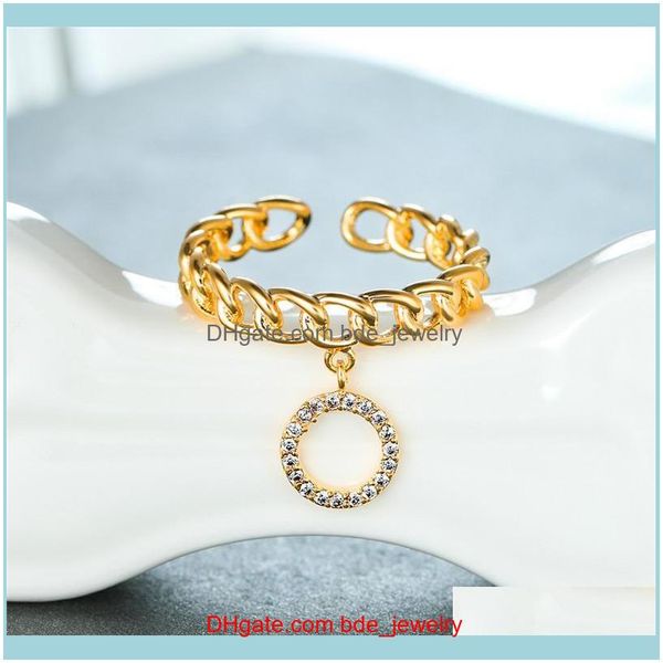 

wedding jewelrywedding rings simple female white zircon open ring charm rose gold color for women cute hollow round pendant engagement drop, Slivery;golden