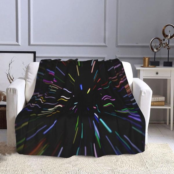 

blankets color wrap pattern lightweight blanket for home decor, bed, sofa, black, 50"x40"