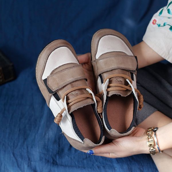 

sho women 2021 fashion single round head soft women's clown flat soled leather ugly cute sho, Black