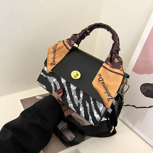 

wholesale factory ladies leather shoulder bag sweet little fresh printed handbags elegant ribbon decorated retro handbag european popular le