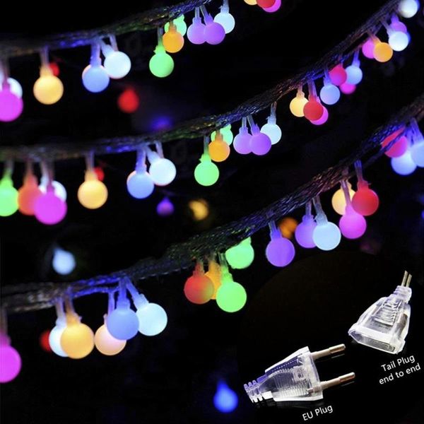 

cherry bulb string lights 10m 100leds ball lights decoration for shopping mall home camping christmas garlands holiday lighting