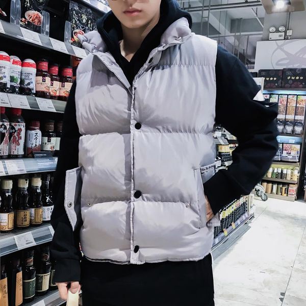 

men's vests wholesale fall and winter 2021 fashion leisure warm trend, Black;white