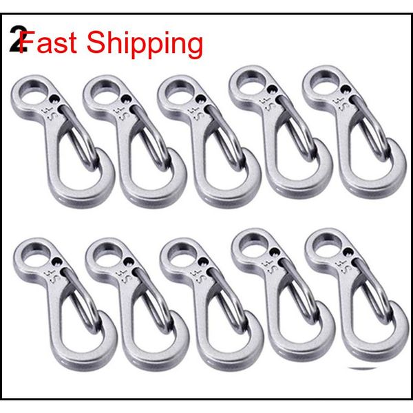 

mini paracord s keychain carabiner clip,sf spring backpack clasps lock hook for outdoor edc camping tact jllxrk dayupshop, Silver