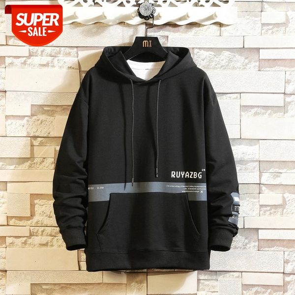 

Japan Style Casual O-Neck 2021 Spring Autumn Black Hoodie Sweatshirt Men'S Thick Fleece Hip Hop High Pocket Streetwear Clothes #2N1g