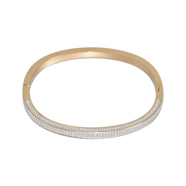 

bangle four row stone crystal cubic zircon cuff bracelets copper jewelry bracelet with ring luxury wedding, Black