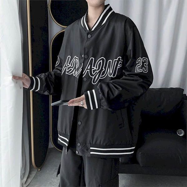 

men's jackets autumn and winter plus velvet thick jacket men women harajuku bf wind student loose trend baseball uniform cotton, Black;brown