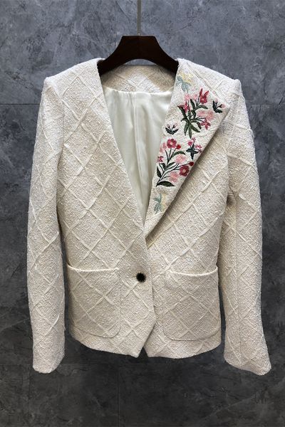 

embroidery diamond fashion temperament coat womens clothing autumn european goods new minority all-match suit 9k, Black;brown