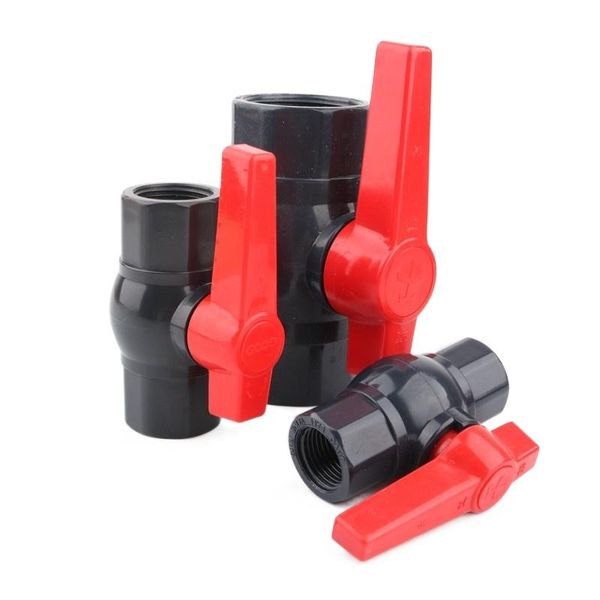 

watering equipments 1pc pvc 1/2 3/4 1" female thread ball valve garden irrigation water pipe control vlave aquarium fish tank tube