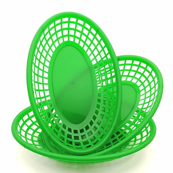 

grade plastic basket french fries and bread plate oval fruit container restaurant home bar supplies hamper 3pcs/sets