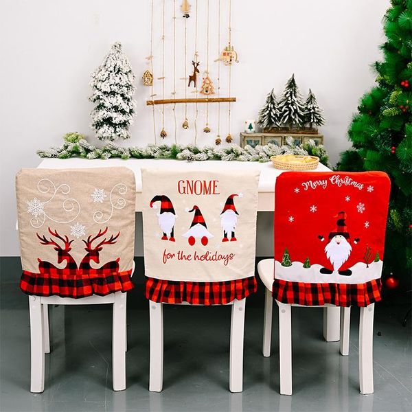 

christmas decorations chair covers decor dinner diy for home cover party 2022 year