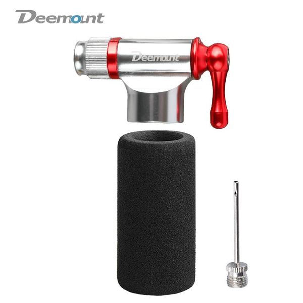 

bike pumps bicycle co2 nozzle for threaded cartridge fits schrader presta cycle urgent inflation service incl. 2 foam casings 16g n 12g