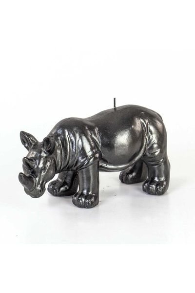

decorative candle rhino (black) 18x7x10 cm