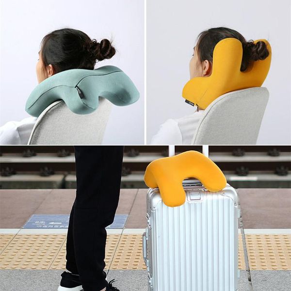 

pillow travel for protecting neck lunch office break portable memory cotton nap
