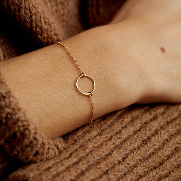 Браслет Gold Circle Bracte для ювелирных изделий из ручной работы Винтаж Ed Tobilleras Pulsera Para Tobillo Boho Bangles для женщин