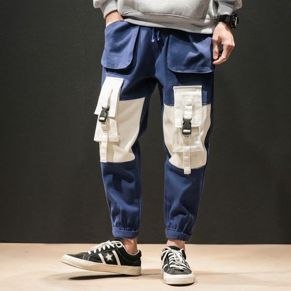 

2021 new japanese style men's work motion cotton harem casual pants male trousers active elastic hip hop joggers sweatpants m-5xl d9dd, Black