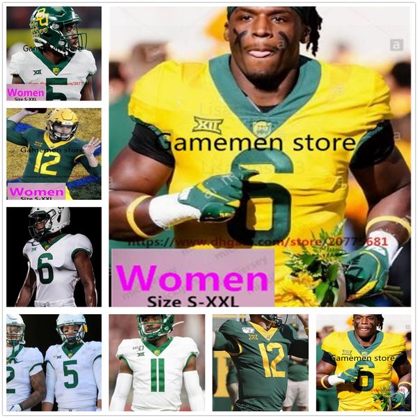 

college baylor bears football 63 mike singletary 12 charlie brewer ii 1 corey coleman 5 jalen hurd sugar bowl 150tth white green yellow jers, Black