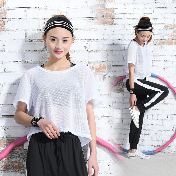 

two piece dress high waist pants+shorts+bra+t shirt+coats women 2 set quick dry suit fitness gym clothing running sets, White