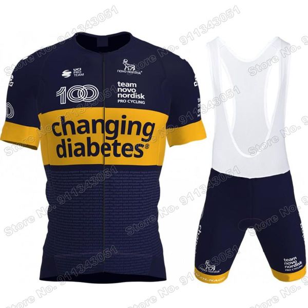 

racing sets suit 2021 novo nordisk team men's cycling jersey set summer clothing road bike mountain bicycle shirt bib shorts mtb, Black;blue