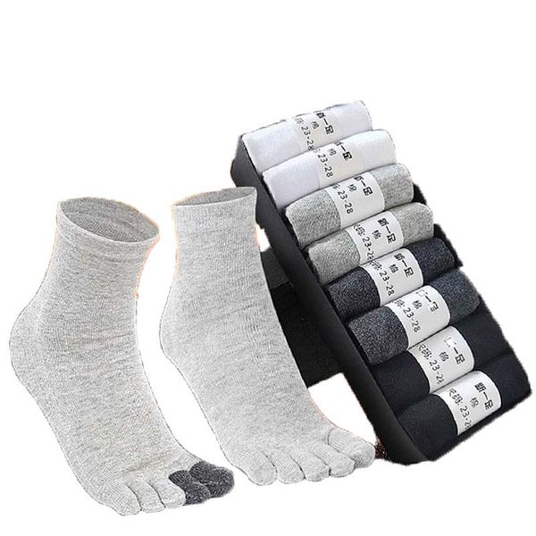 

men's socks five toes breathable velvet ultrathin five-finger invisible anti-skid anti-friction boat sock ankle summer, Black