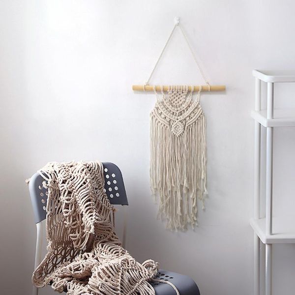 

tapestries cotton rope handmade tapestry tassel nordic boho art wall hanging for living room bedroom marry home decor