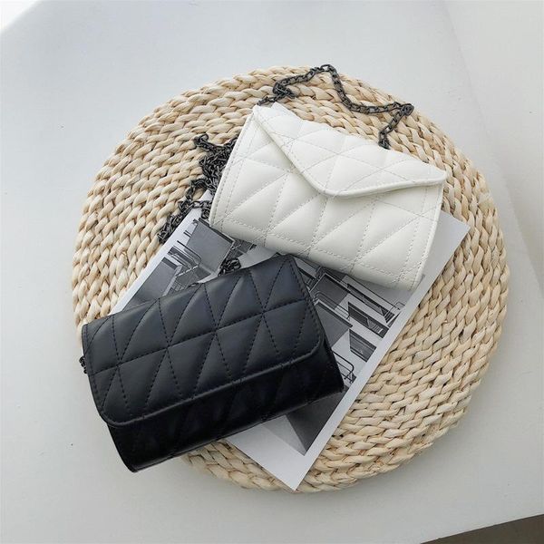 

cross body women's bag 2021 ins small diamond plaid chain messenger mini square