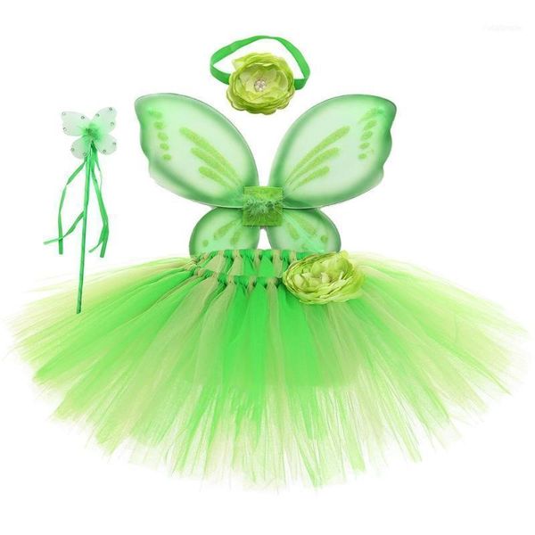 

skirts 2021 fairy style children girls butterfly wing mesh tutu princess halloween cosplay costumes fancy party 4pcs sets1, Blue