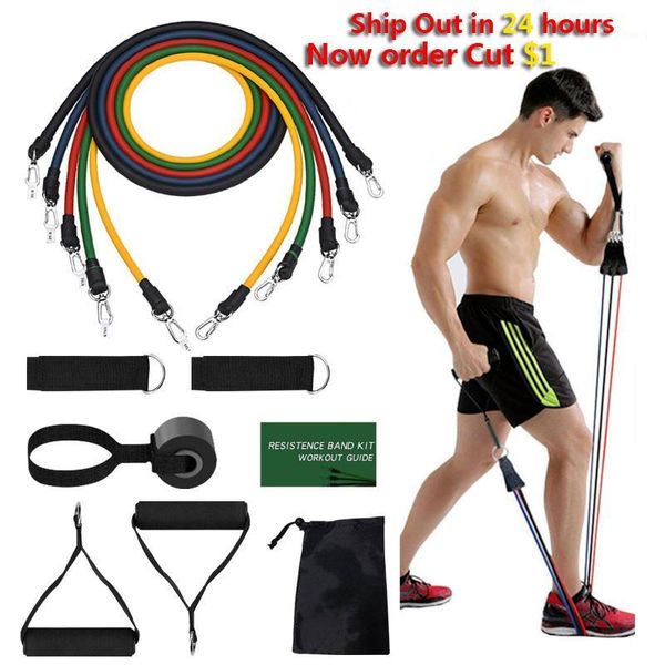 

resistance bands set 11 pcs yoga rubber tubes pull rope for home fitness workout gym pilates exercise expander equipment1