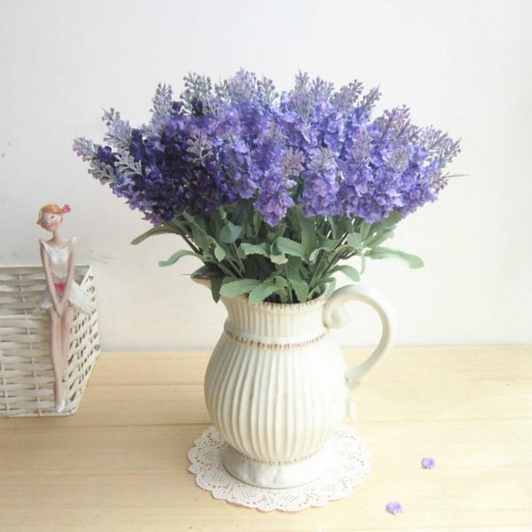 

romantic provence lavender wedding decorative flower vase for home decor artificial flowers grain christmas fake plant