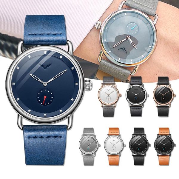 

wristwatches men's quartz watch 41mm dial width strap adjustable waterproof simple fashion comfortable to wear pr sale, Slivery;brown