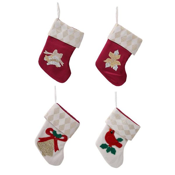 

christmas decorations navidad year stockings socks santa claus candy gift bag xmas tree decor party ornament for home