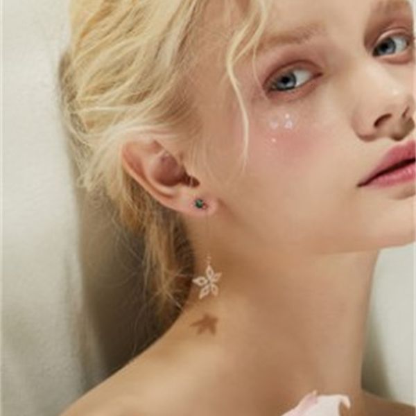 

wholesale low price chaming crystal diamond stereo sparkling diamond petals lady's earings tx 69we, Silver