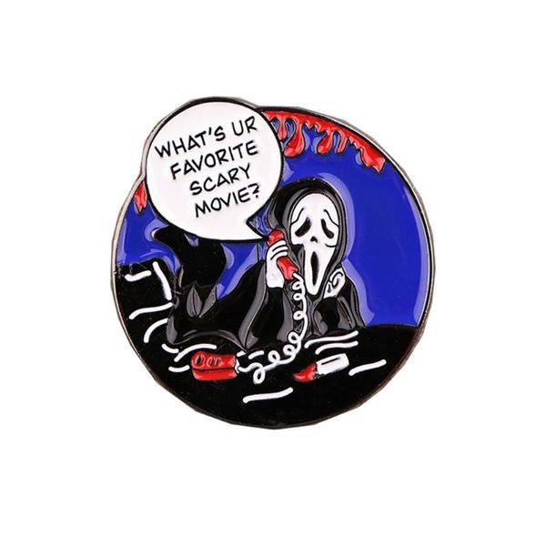 Pins, Broschen PF890 GHOST Emaille Pin Halloween Schmuck Filmtasche Revers Cartoon Urlaub Abzeichen Rucksack Dekoration Geschenk Zubehör