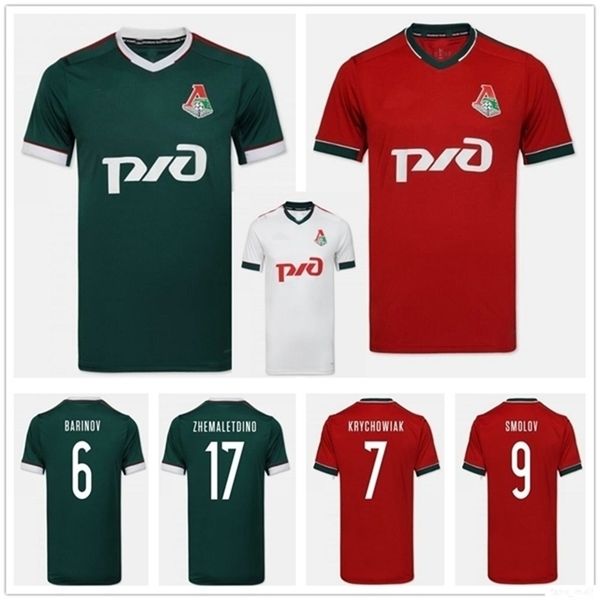 

20 21 lokomotiv moscow soccer jersey zhemaletdinov smolov krychowiak barinov miranchuk customize home away third green white football shirt, Black;yellow