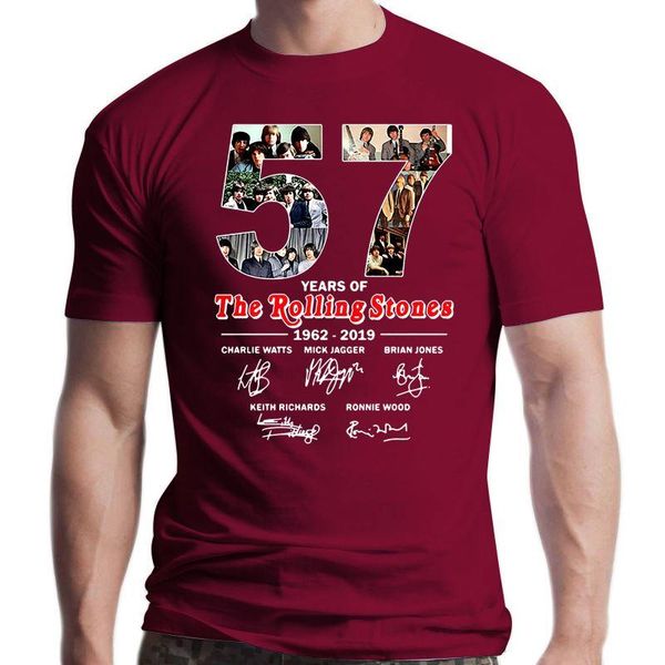 

men's t-shirts stones 57th anniversary rock n roll black t shirt, White;black