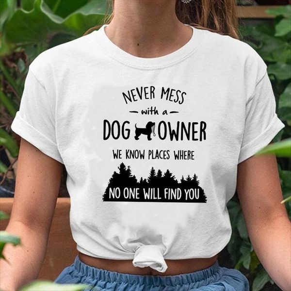 

graphic dog friends lovely womens t shirts short sleeve 90s trend summer print female lady clothes tees shirt, White