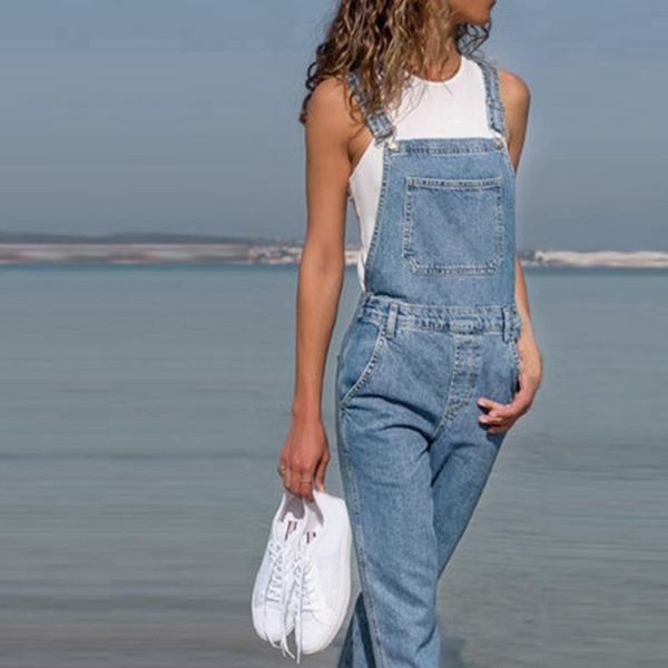 

women casual demin jumpsuit trousers jeans ladies overalls slim jeans rompers female casual plus size summer outfits, Black;white
