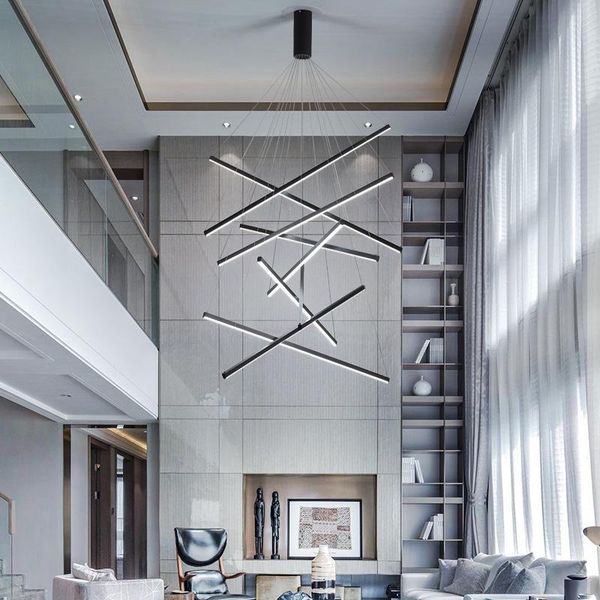 

chandeliers modern black alloy led chandelier lighting rotatable living dining room hanging lamp bar drop lights luminaire