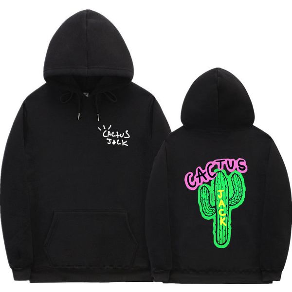 

2021 new luxury travis scott cactus jack hoodies men women print hoodie harajuku astroworld tracksuit streetwear sweatshirt 3is0, Black