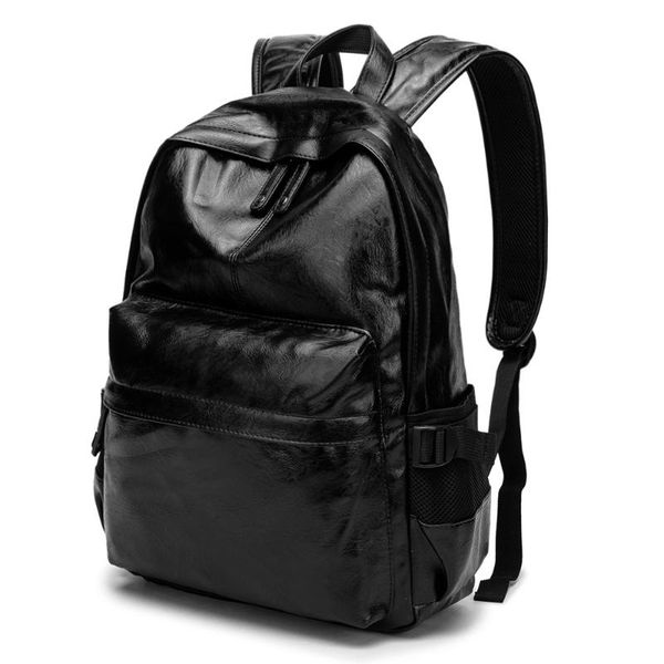 

backpack korean version of pu men's student school bag computer