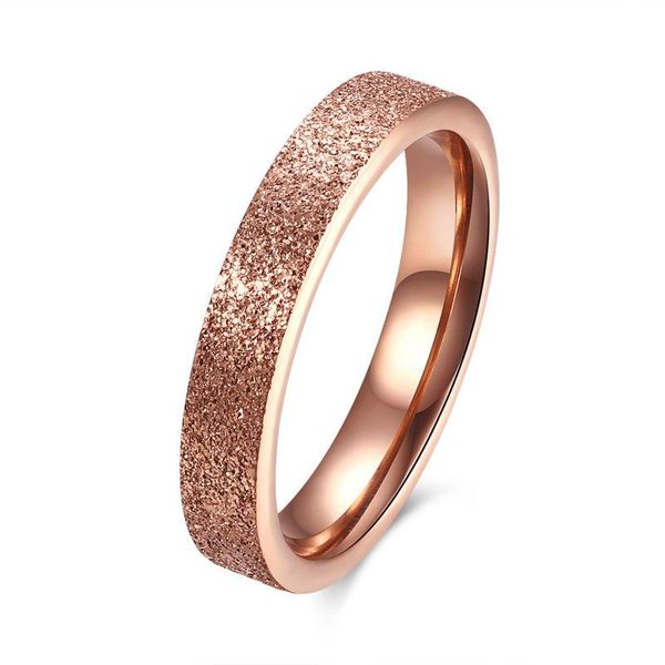 

wedding rings nobleness and unique big party stainless steel ring women rose gold color scrub for christmas femme bague jewelry, Slivery;golden