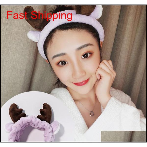 

cute coral fleece bow animal ears headband for women girls gifts soft warm wash face hairband turban headwea jllxdz bdegarden, Silver