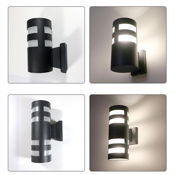 

outdoor wall lamps 6w 12w e27 led lamp indoor lighting waterproof ip65 aluminum double head bedroom corridor porch garden lights