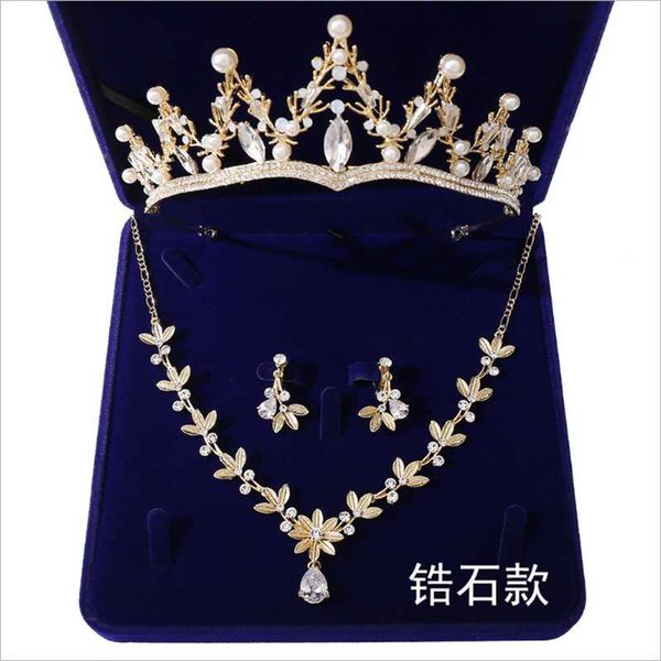 

headpieces fashion crystal wedding bridal jewelry sets women bride tiara crowns earring necklace accessories, Silver