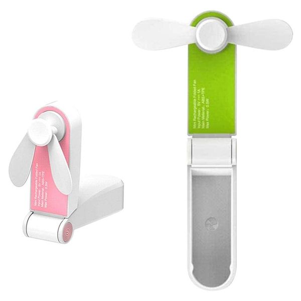 

electric fans 2pcs mini fold handheld portable pocket usb fan household desksmall