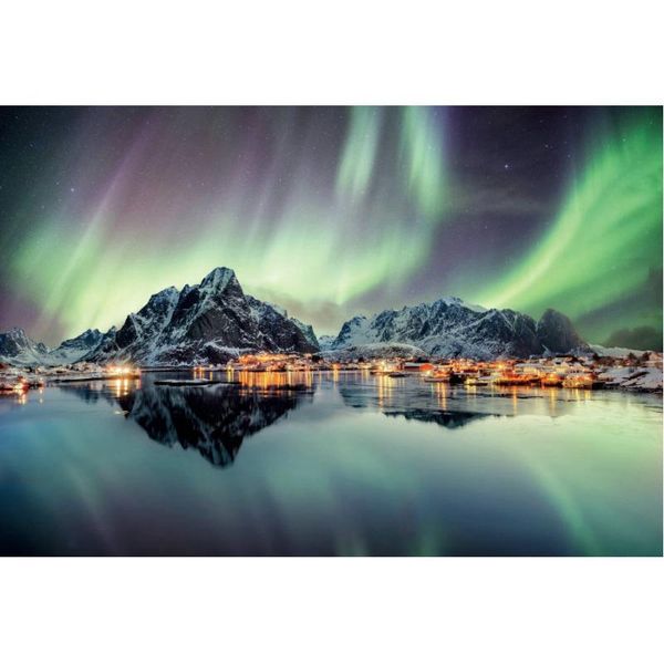 

party decoration landscape backdrop beautiful aurora on glacial lake background decor born wedding pography po booth studio props